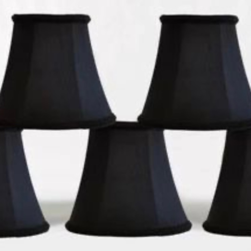 Black Clip On Candelabra Shades